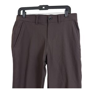 Lululemon Men's Relaxed Tapered Twill Trouser Cropped Pants Sz 30 Brown Espresso